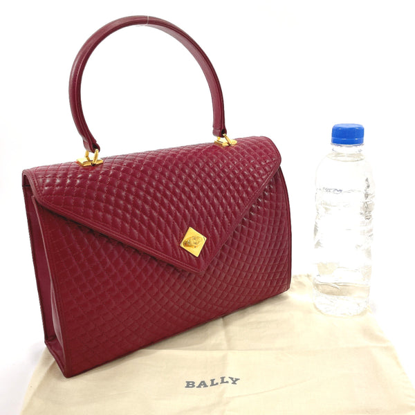 BALLY Handbag quilting leather Red Women Used
