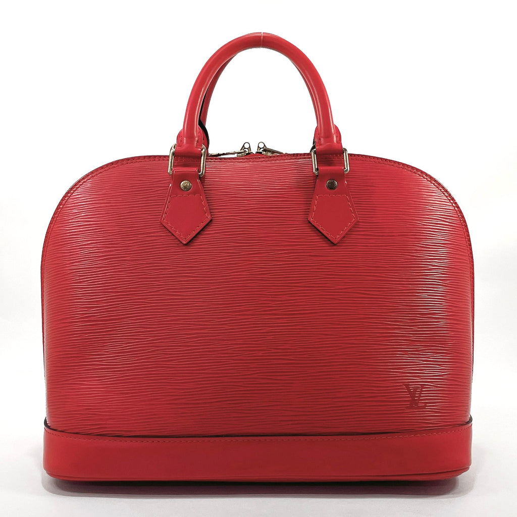 Louis Vuitton Alma PM Handbag Red EPI Leather Bag M52147 - Very Good