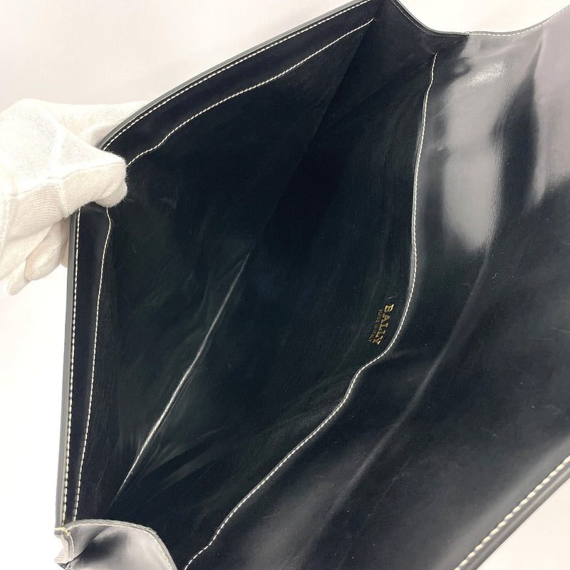 BALLY Clutch bag PVC Dark brown mens Used
