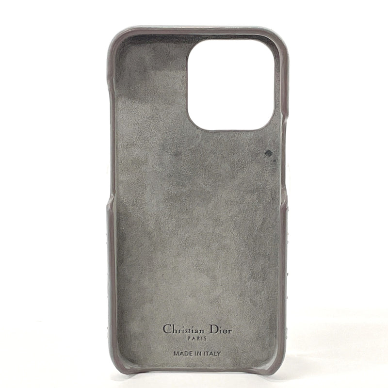Dior Other accessories iPhone12 / 12Pro case Lady Dior Canage leather gray  Women Used