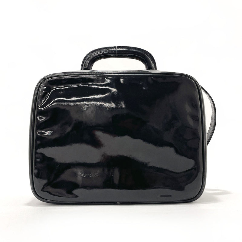 CHANEL Handbag 2way vanity bag COCO Mark Patent leather Black
