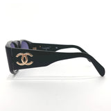 CHANEL sunglasses 01451 90405 Synthetic resin Black Women Used