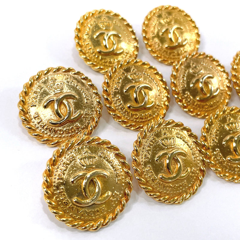 CHANEL Other accessories Set of 10 buttons COCO Mark metal gold