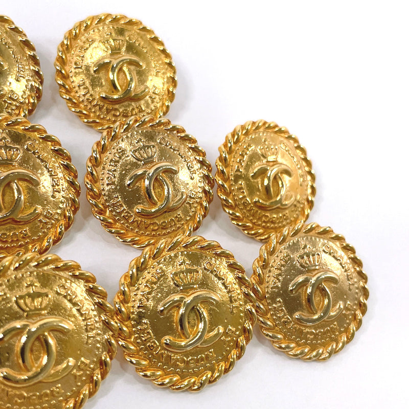 CHANEL Other accessories Set of 10 buttons COCO Mark metal gold Women Used