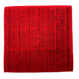 HERMES towel 101299M-09 Hand towel Carre Towel Labyrinth cotton Red unisex Used