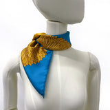 CHANEL scarf silk blue blue Women Used