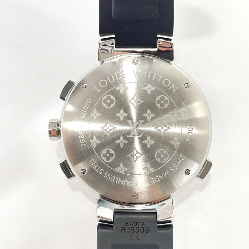 Authenticated Used Louis Vuitton LOUIS VUITTON Tambour Regatta Navy Men's  Quartz Battery Wristwatch Q102DZ