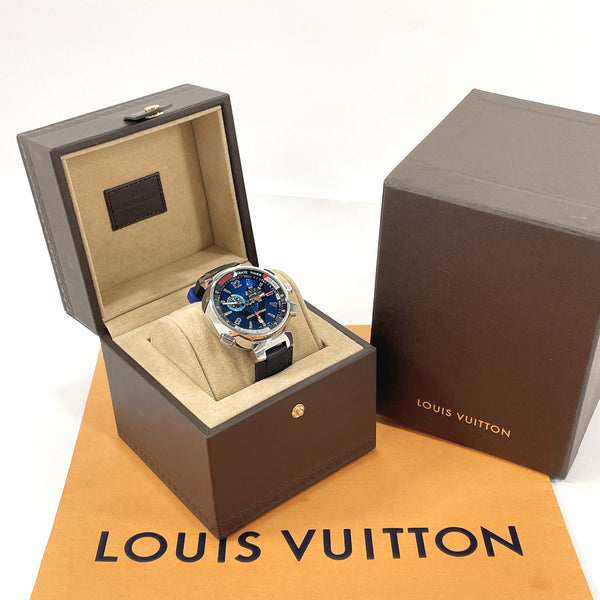 LOUIS VUITTON Watches Q121K Tambour Stainless Steel/Epi Leather
