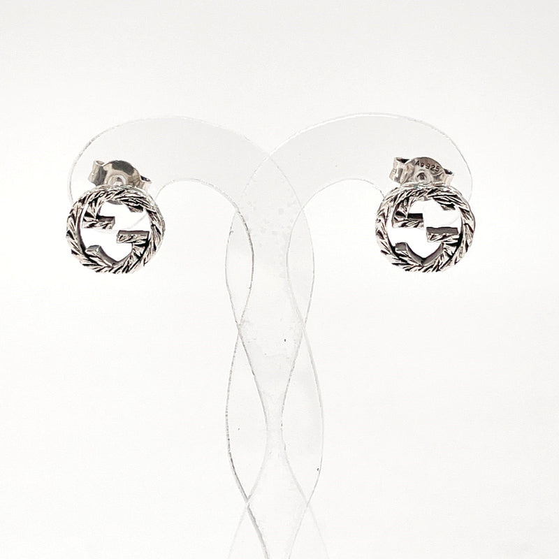 GUCCI earring Interlocking G Silver925 Silver unisex Used