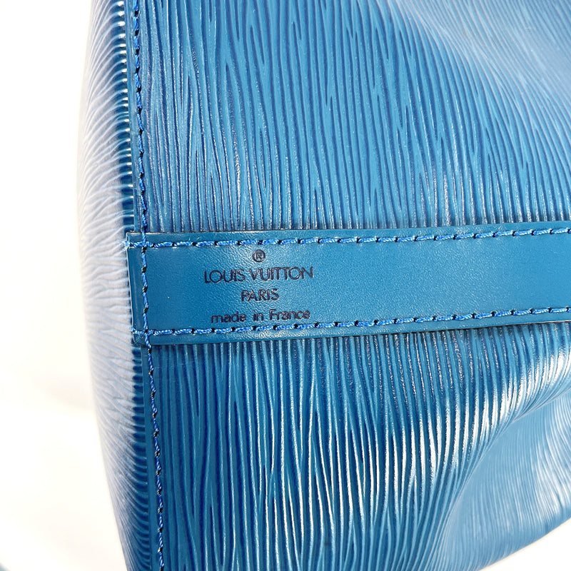 Louis Vuitton Epi Toledo Blue Bicolour Petite Noe Shoulder Bag