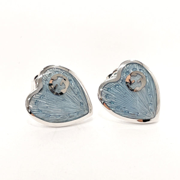 GUCCI earring heart Interlocking G Silver925/Resin system Silver Silver Women Used