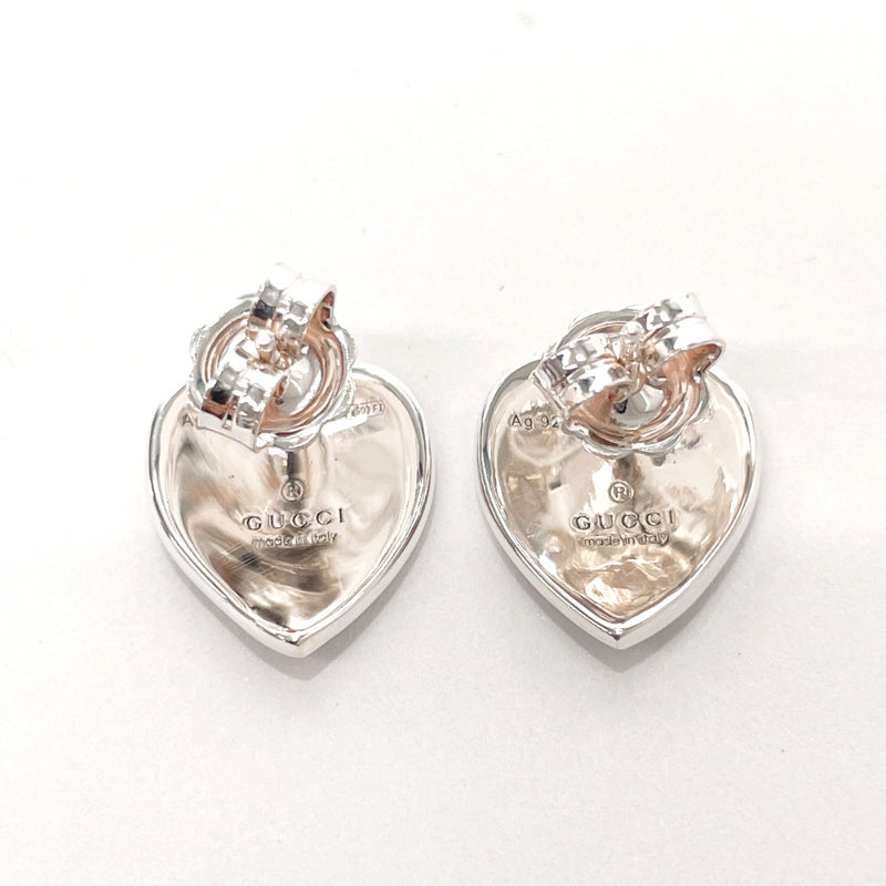GUCCI earring heart Interlocking G Silver925/Resin system Silver Silver Women Used