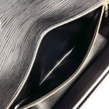 LOUIS VUITTON business bag M52612 Pochette Serie Dragone Epi Leather Black Black mens Used