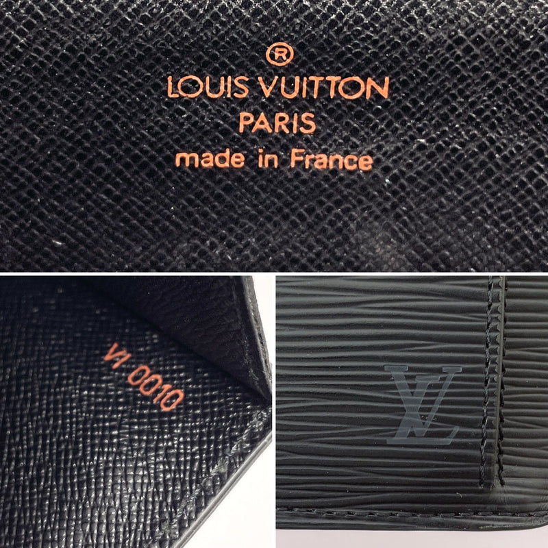 LOUIS VUITTON business bag M52612 Pochette Serie Dragone Epi Leather Black Black mens Used
