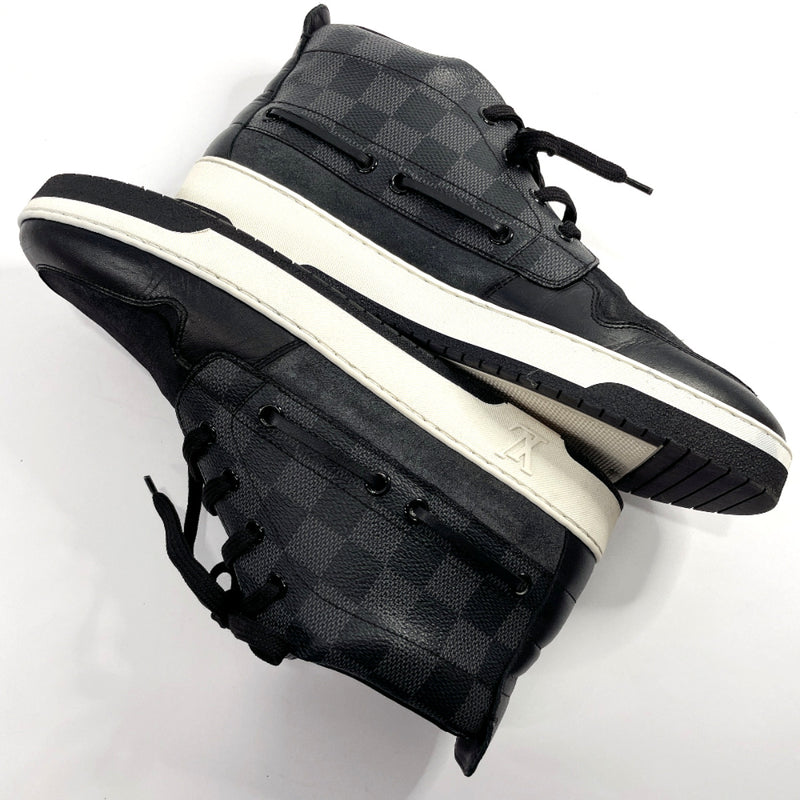 Louis Vuitton Black/Grey Damier Graphite Leather and Suede Punchy Sneakers  Size 42 Louis Vuitton