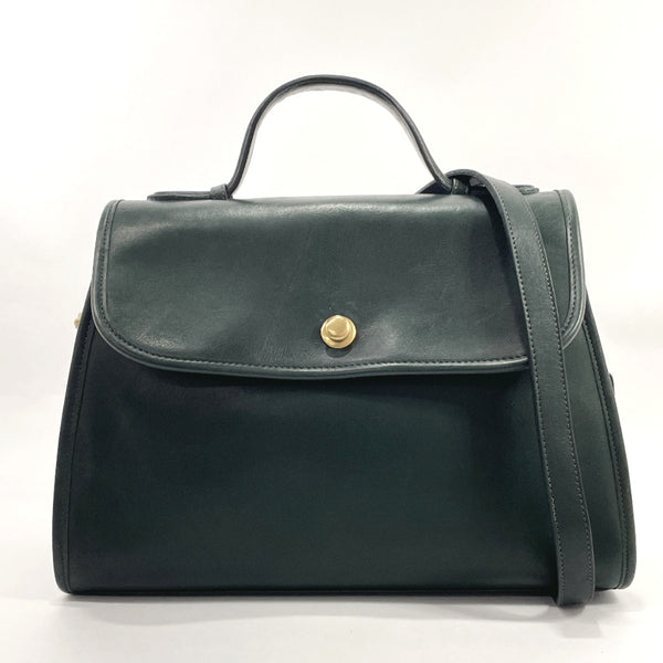 COACH Handbag 2WAY leather green Women Used