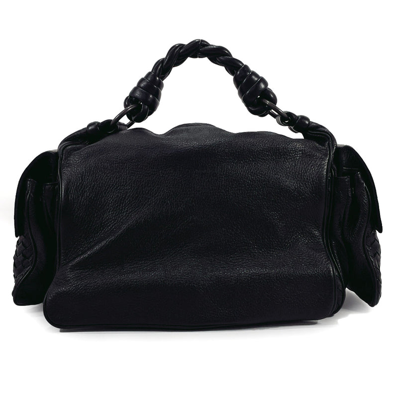 BOTTEGAVENETA Handbag Intrecciato leather Black Women Used