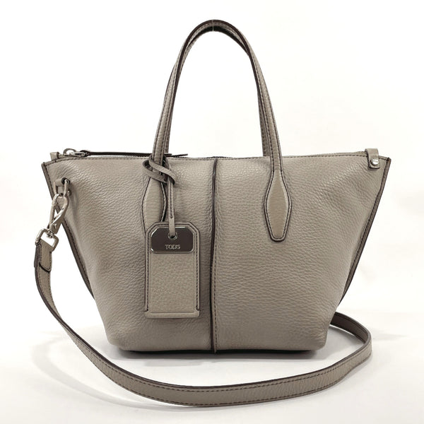 TOD’S Handbag 2WAY leather gray Women Used