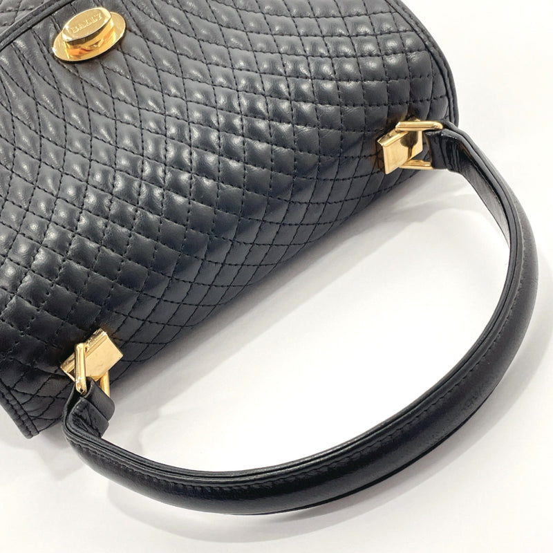 BALLY Handbag Kelly type quilting leather Black Women Used –