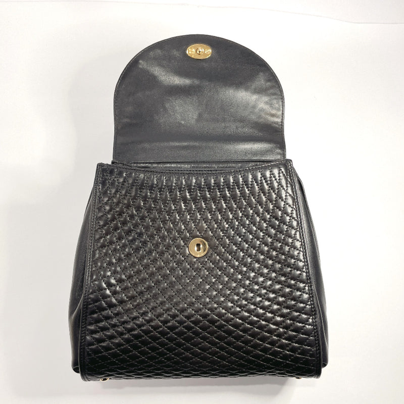 BALLY Handbag Kelly type quilting leather Black Women Used –