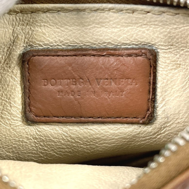 BOTTEGAVENETA coin purse Intrecciato leather Brown mens Used