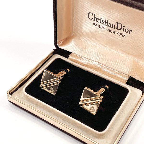 Christian Dior cuffs metal gold mens Used