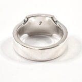 GUCCI Ring with logo Silver925 #7(JP Size) Silver Women Used