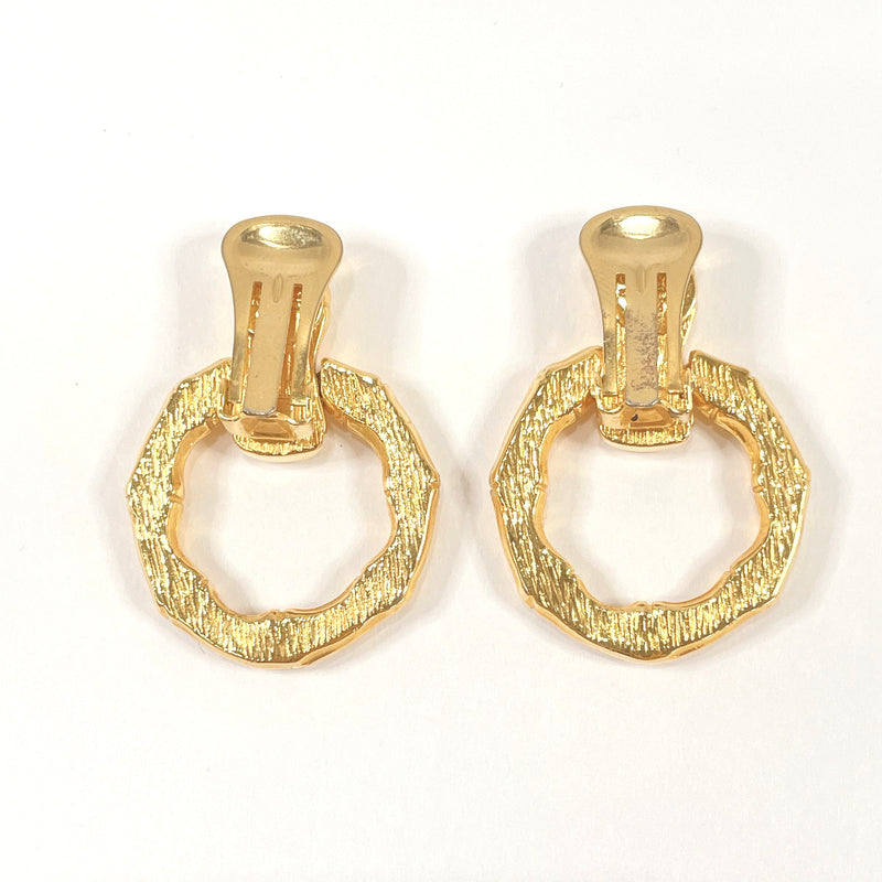 GUCCI Earring Bamboo motif Gold Plated gold Women Used