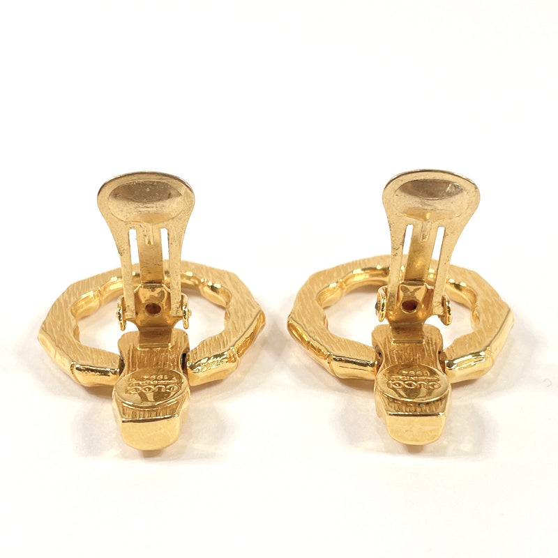 GUCCI Earring Bamboo motif Gold Plated gold Women Used