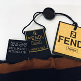 FENDI scarf silk/ Brown Women Used