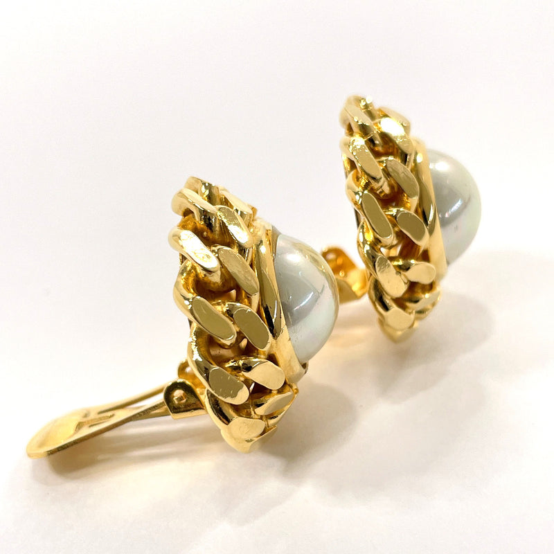 CELINE Earring metal/Fake pearl gold Women Used