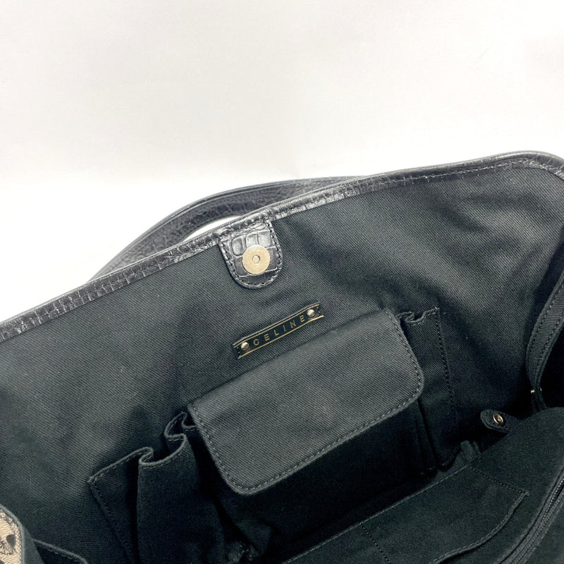 CELINE Handbag C Macadam canvas/leather Black Black Women Used