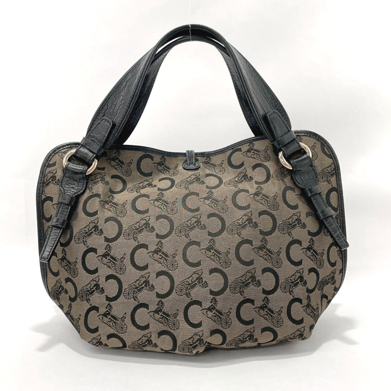 CELINE Handbag C Macadam canvas/leather Black Black Women Used