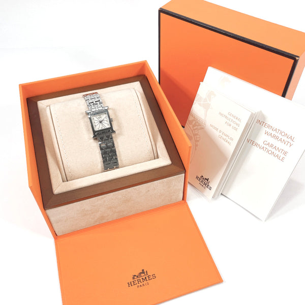HERMES Watches HH1.110 H watch mini Stainless Steel/Stainless Steel Silver Silver Women Used