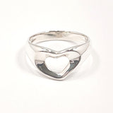 TIFFANY&Co. Ring Open heart Elsa Peretti Sterling Silver #9(JP Size) Silver Women Used