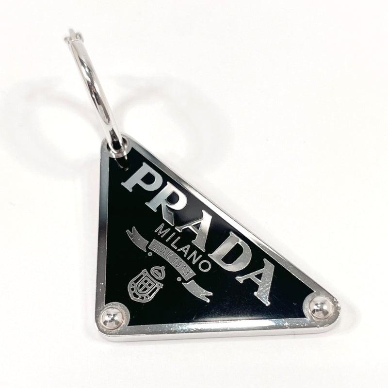 PRADA earring triangle logo Silver925 Silver unisex Used –
