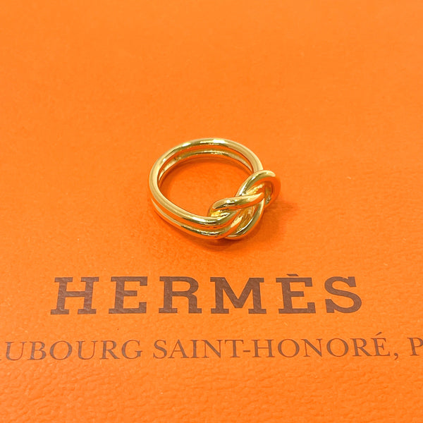 HERMES scarf ring Head Gold Plated gold Women Used