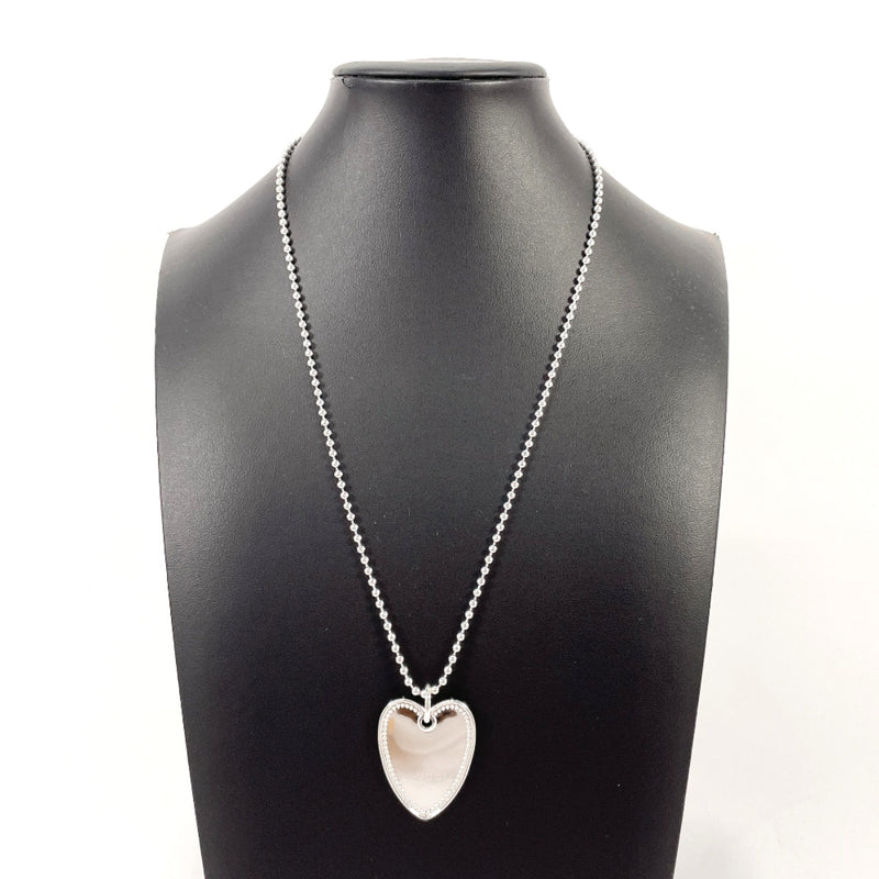 Gucci Silver Silver Heart Pendant Necklace Silvery Metal ref.269616 - Joli  Closet