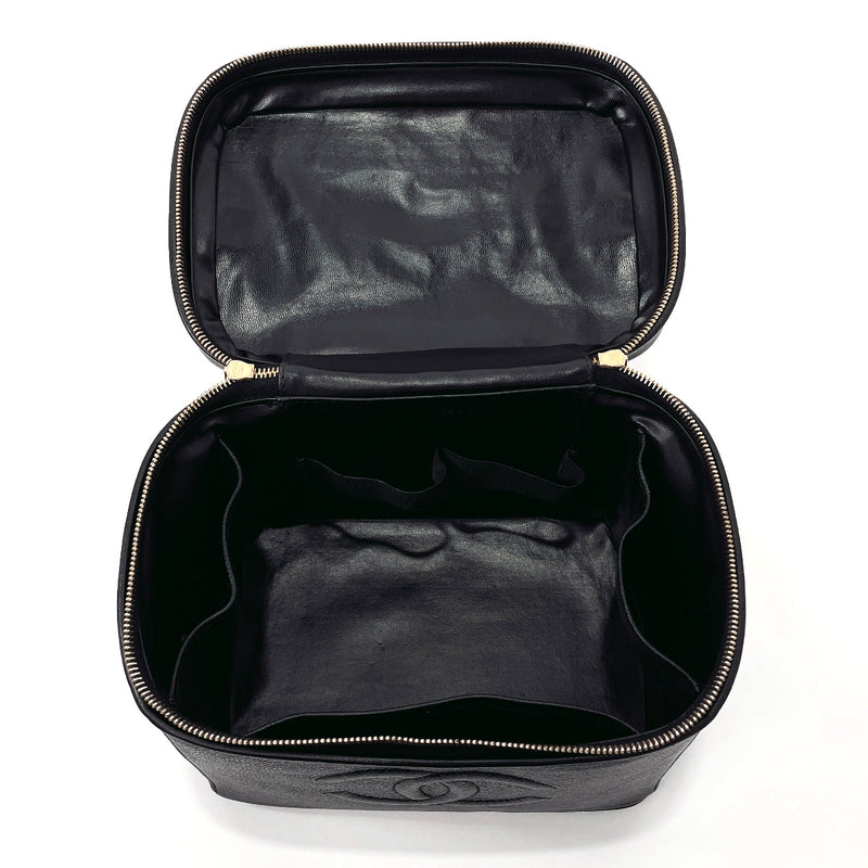 CHANEL Handbag 2WAY vanity bag COCO Mark Matt caviar skin Black Women –