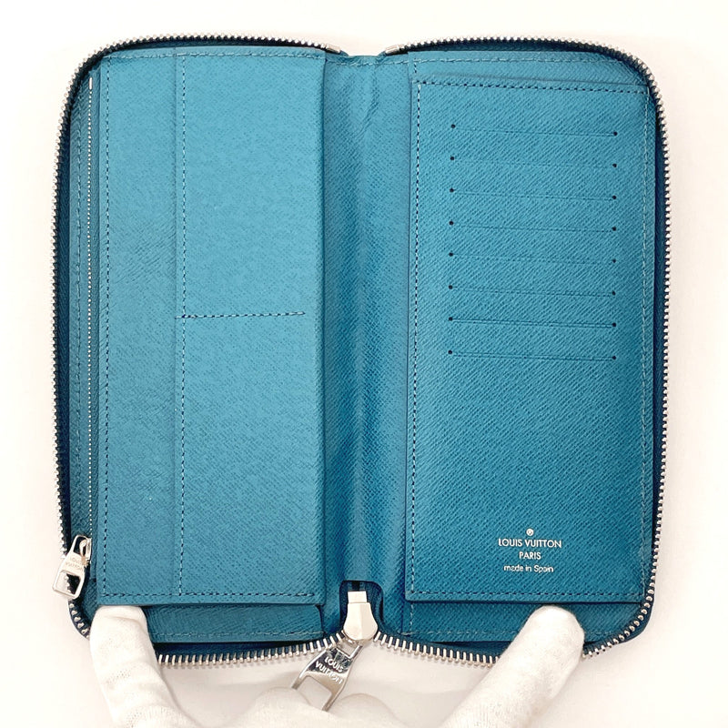 LOUIS VUITTON purse M60966 Zippy Wallet Vertical Epi Leather blue mens Used