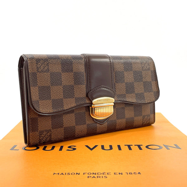 LOUIS VUITTON purse N61747 Portefeiulle Sistina Damier canvas Brown Women Used
