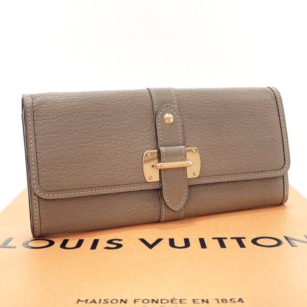 LOUIS VUITTON purse M95649 Portefeiulle Favoli leather gray Women Used