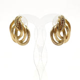 Christian Dior earring rope oval metal gold Women Used