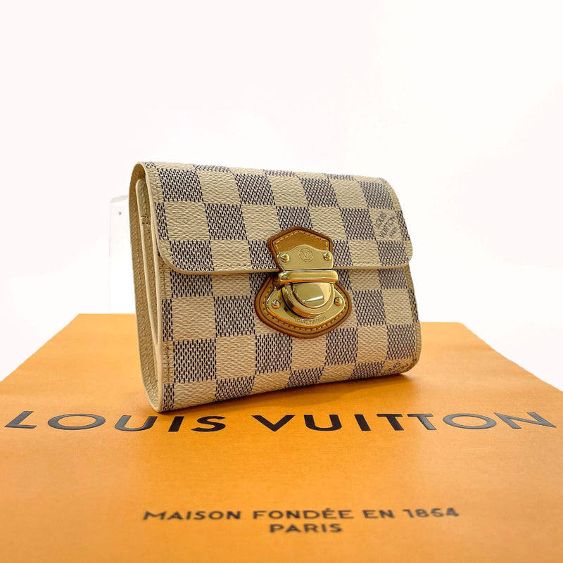 LOUIS VUITTON Tri-fold wallet N60030 Portefeiulle Joy Damier Azur