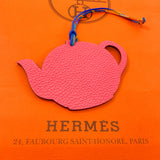 HERMES charm Petit Ash Teapot Togo/Epsom pink pink Women Used