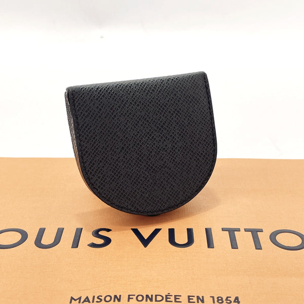 LOUIS VUITTON coin purse M64422 Portonet cuvette Taiga Black Black unisex Used