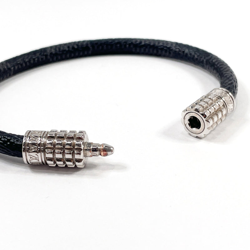 Louis Vuitton Damier Graphite Bracelet Digit M6626E Damier Graphite,Metal Bangle  Damier Graphite,Silver