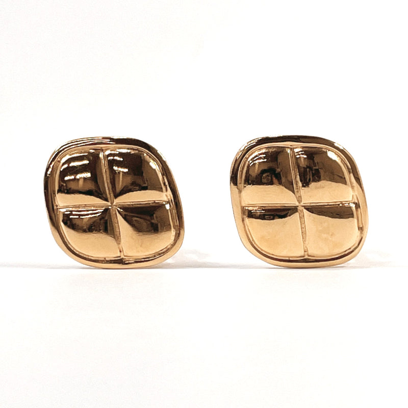 CHANEL Earring Matelasse Rhombus Gold Plated gold Women Used –