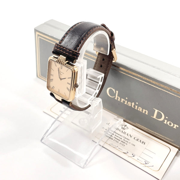 Christian Dior Watches Stainless Steel/leather gold gold Women Used