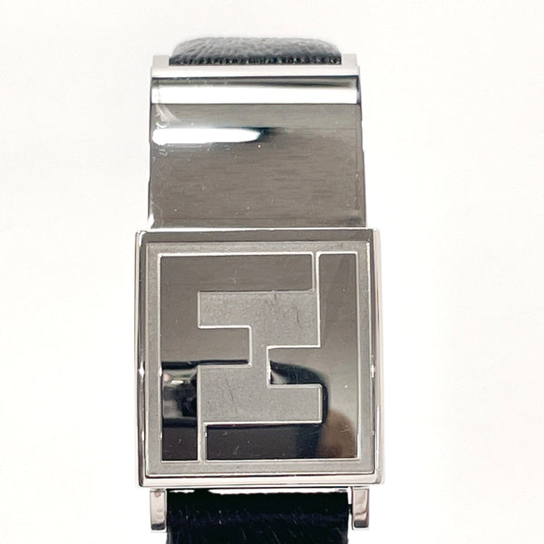 FENDI Watches 5400L zucca secret Stainless Steel/leather Silver Silver Women Used